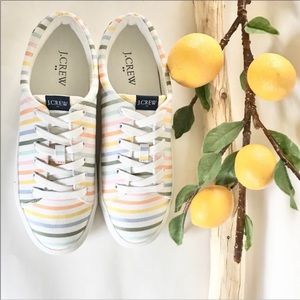 Brand new J Crew Road Trip Multi Stripe Casual Fashion Sneaker 9